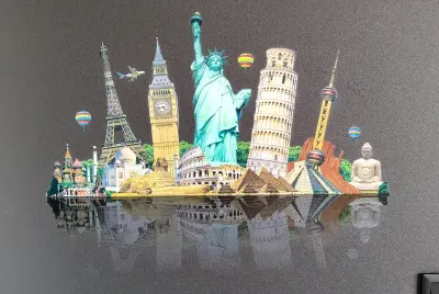 Druk na ścianie - Druk na ścianie znane budowle świata